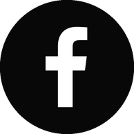 Facebook logo mustalla