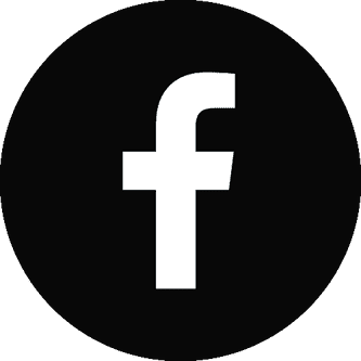 Facebook logo mustalla